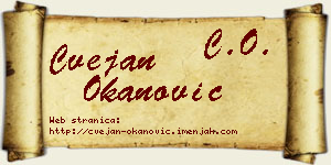 Cvejan Okanović vizit kartica